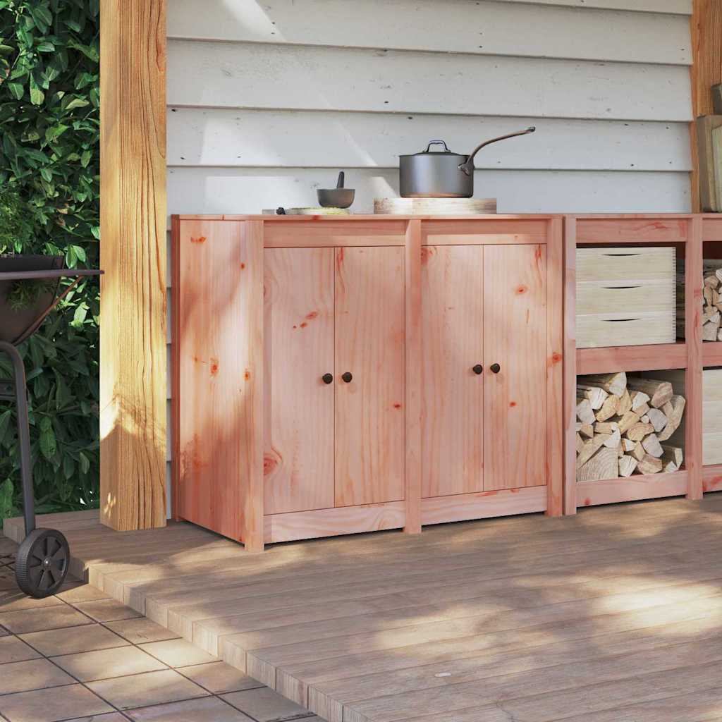 Vidaxl keukendeur 2 pcs bruin 50 x 9 x 82 cm massief douglas