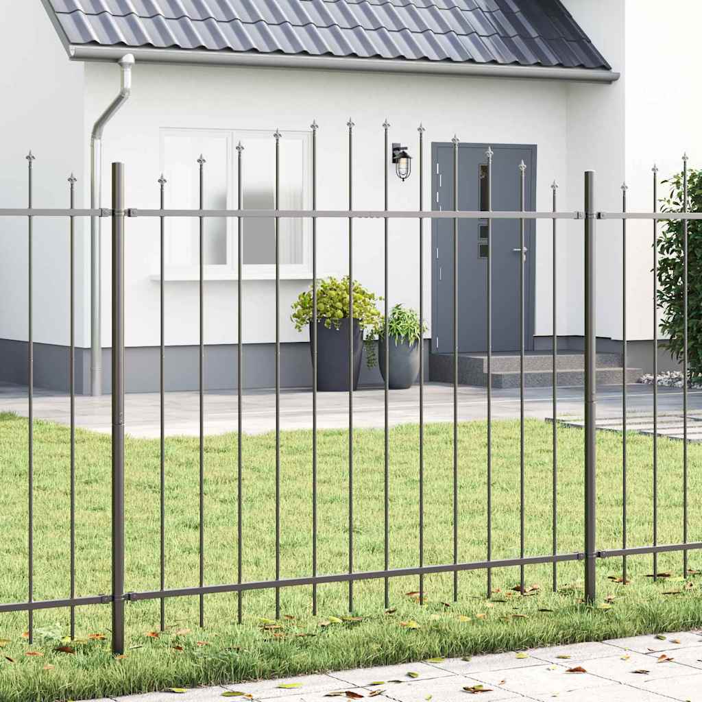Vidaxl tuinhek grijs 170 x 190 cm gepoedercoat staal