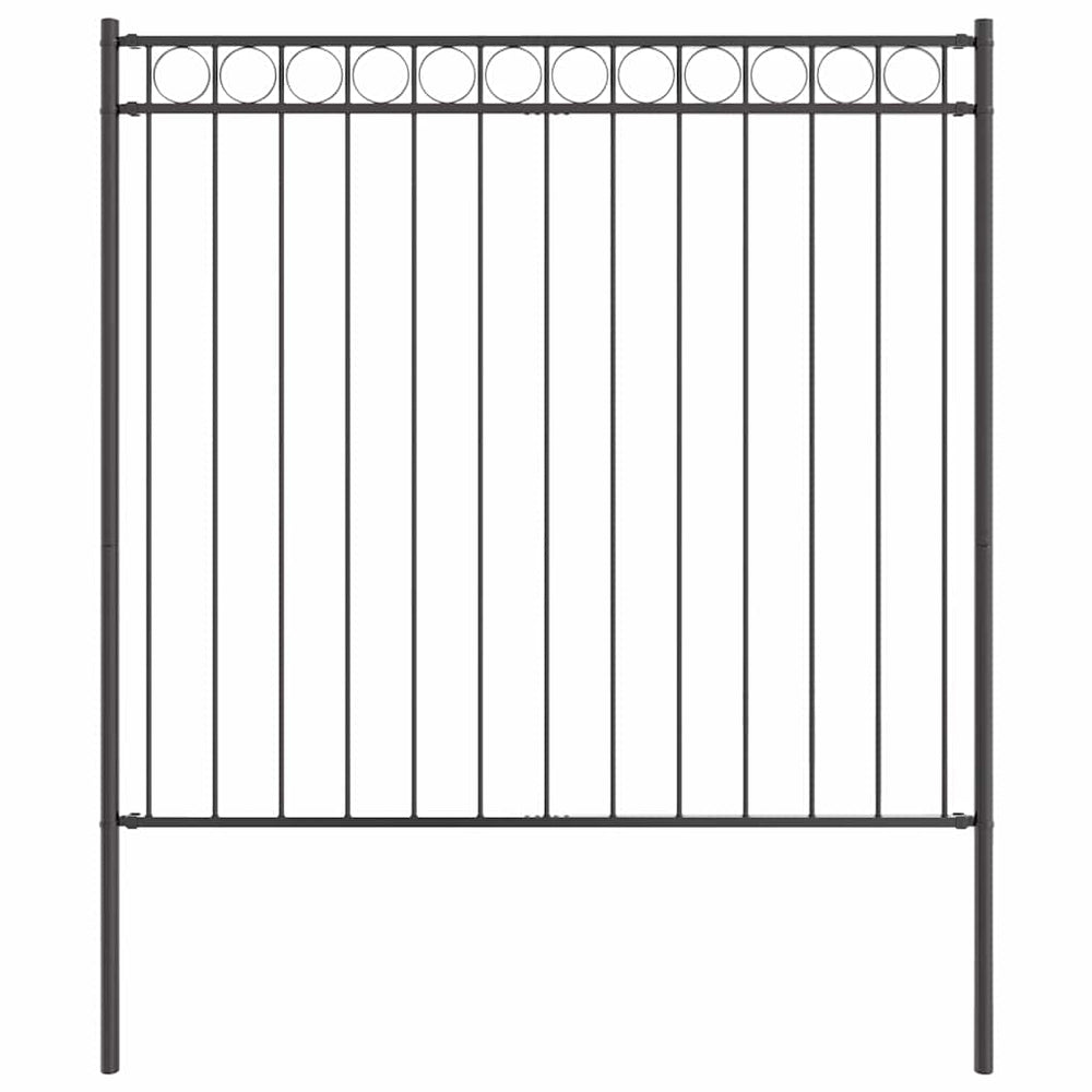 Vidaxl hecelement grijs 170 x 170 cm staal