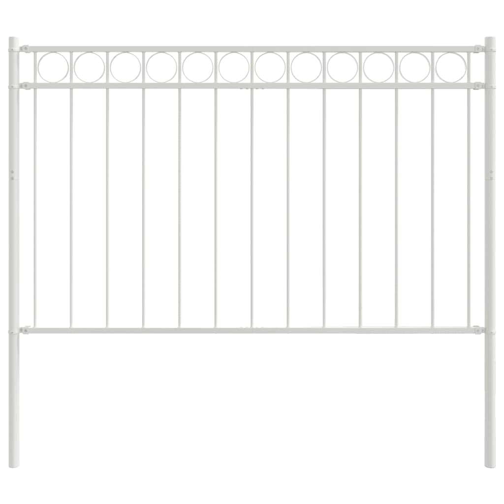 Vidaxl hecelement wit 170 x 130 cm staal