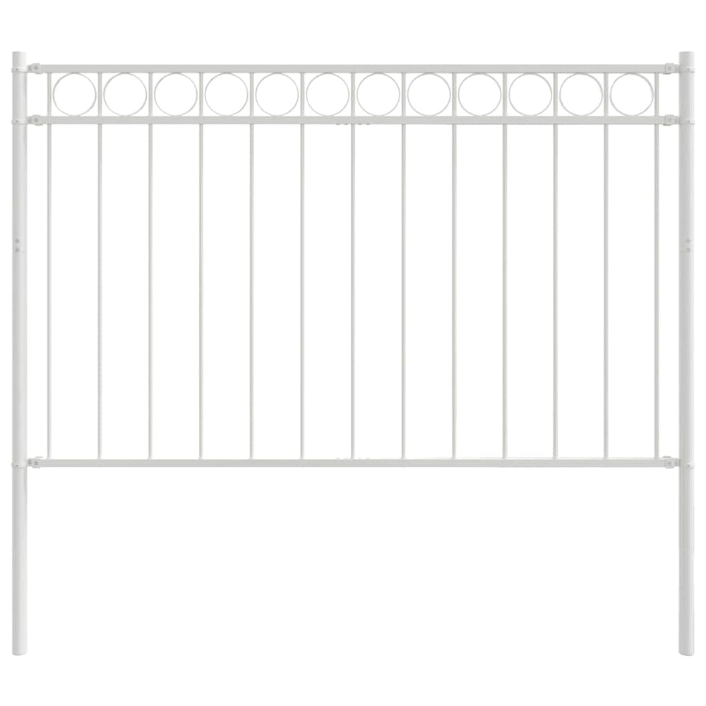 Vidaxl hecelement wit 170 x 150 cm staal
