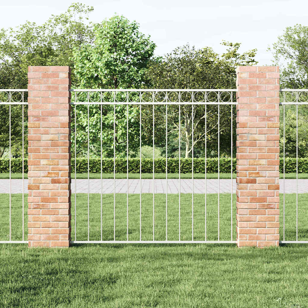 Vidaxl hecelement wit 170 x 120 cm staal