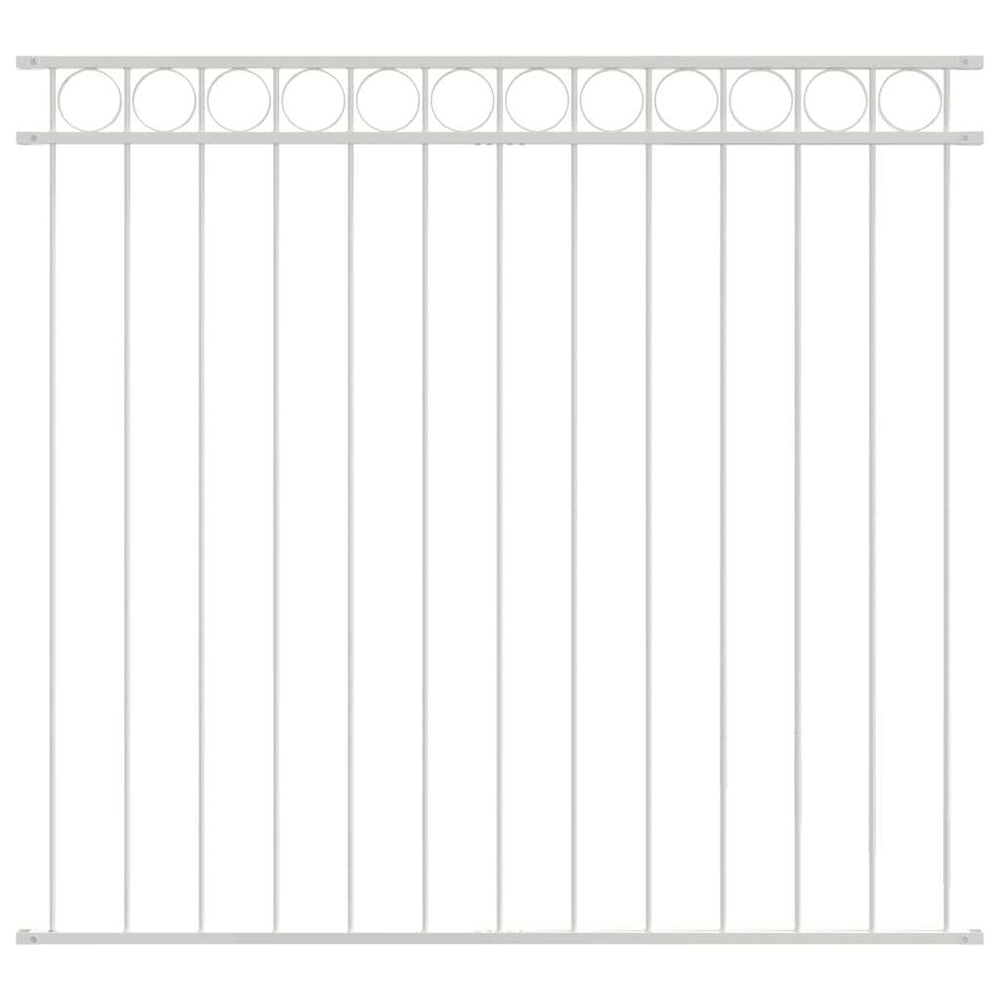 Vidaxl hecelement wit 170 x 120 cm staal