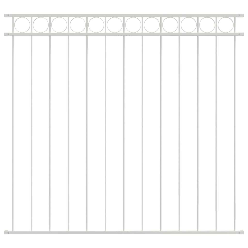 Vidaxl hecelement wit 170 x 120 cm staal
