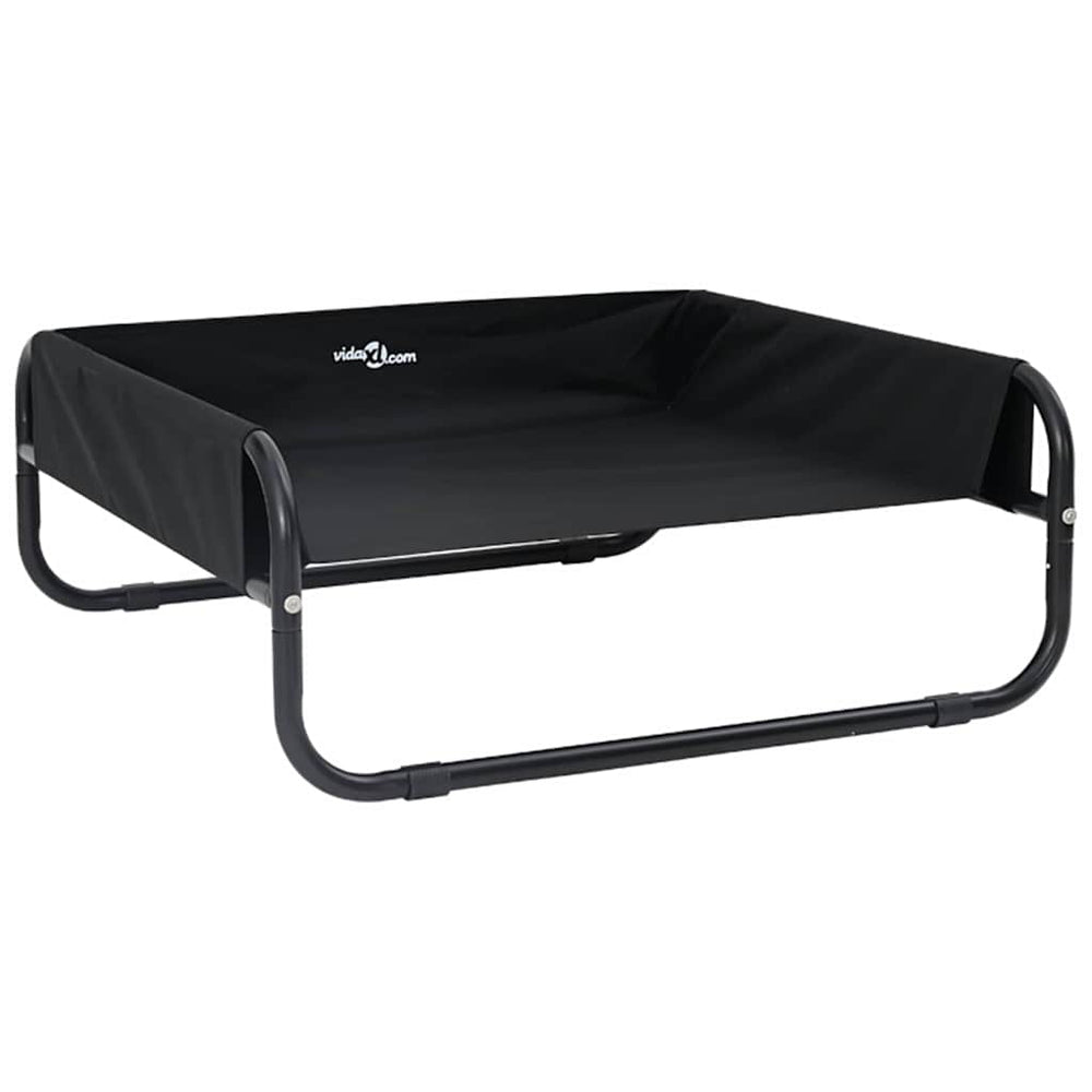 Vidaxl hondenbed zwart 75 x 75 x 30 cm staal