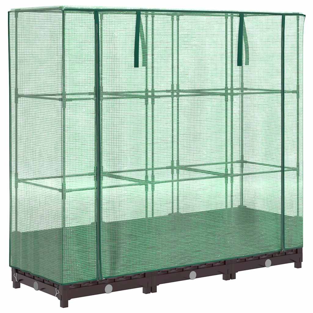 VidaXL Plantenbak verhoogd met kashoes 120x40x123 cm rotanlook