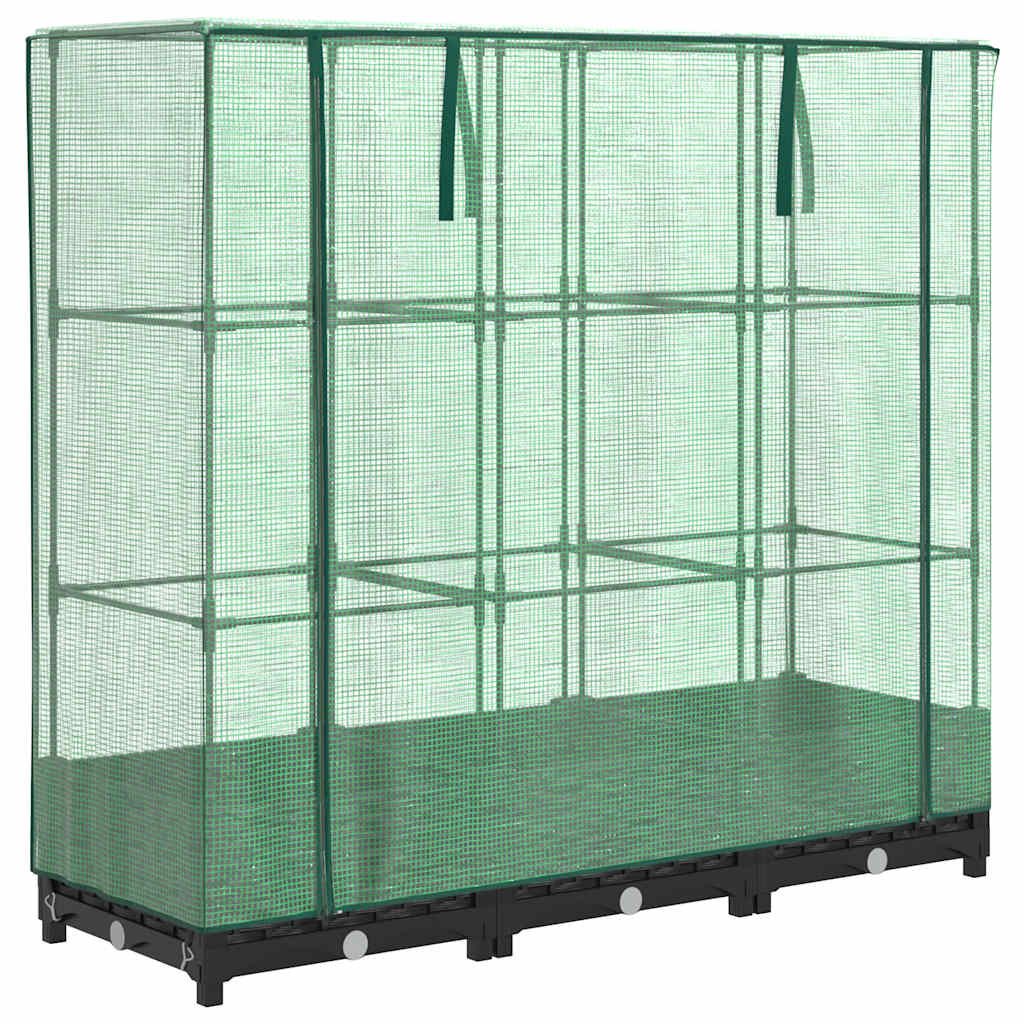 VidaXL Plantenbak verhoogd met kashoes 120x40x123 cm rotanlook