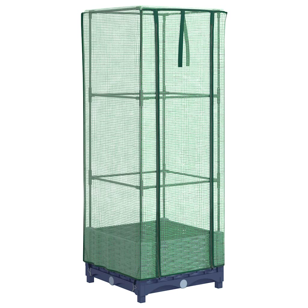 Vidaxl plantenbak verhoogd met kashoes 40x40x123 cm rotanlook