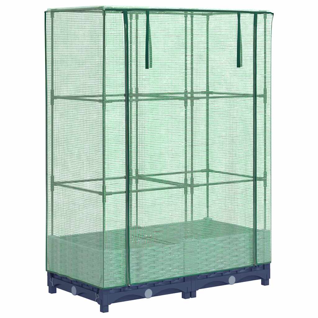 VidaXL Plantenbak verhoogd met kashoes 80x40x123 cm rotanlook