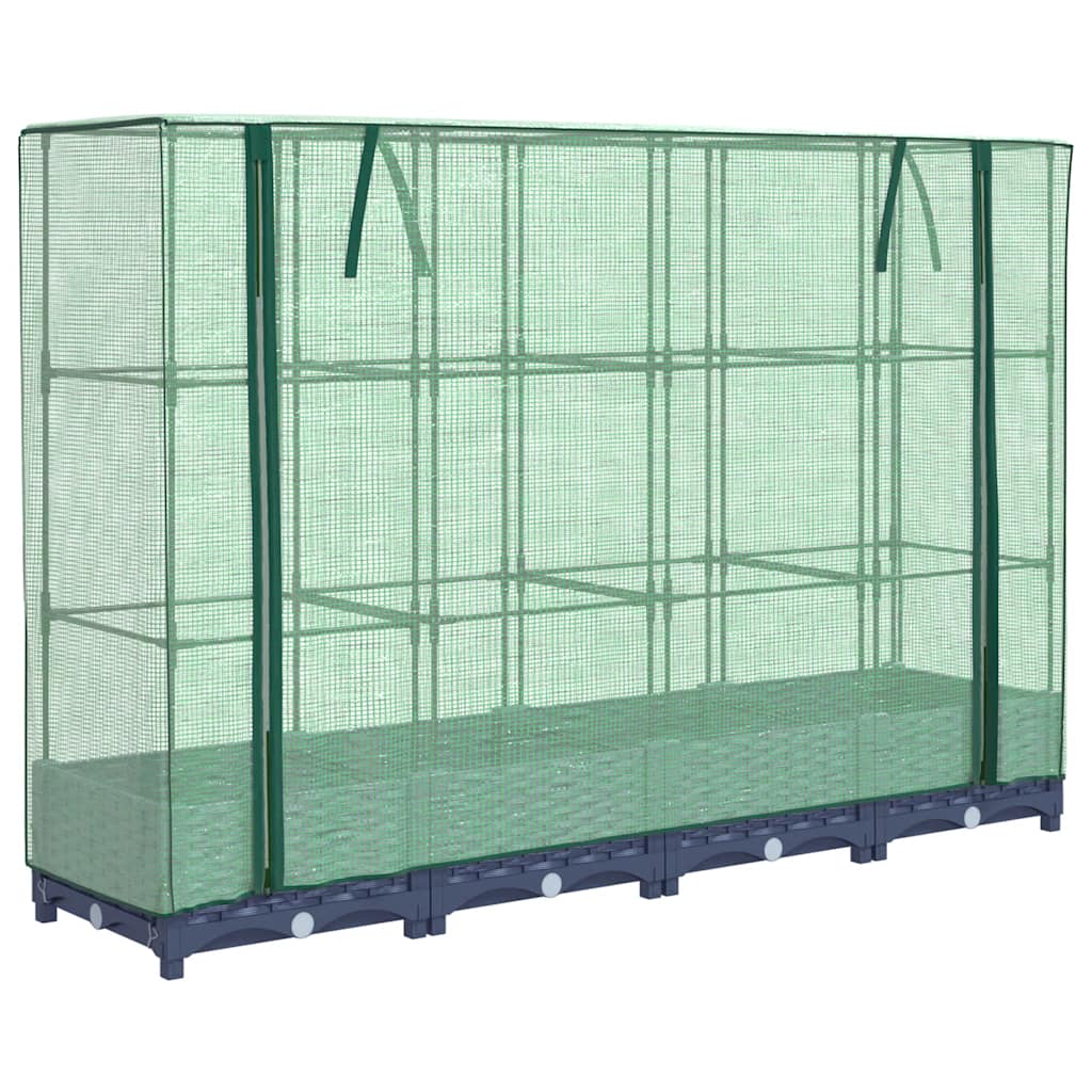 VidaXL Plantenbak verhoogd met kashoes 160x40x123 cm rotanlook