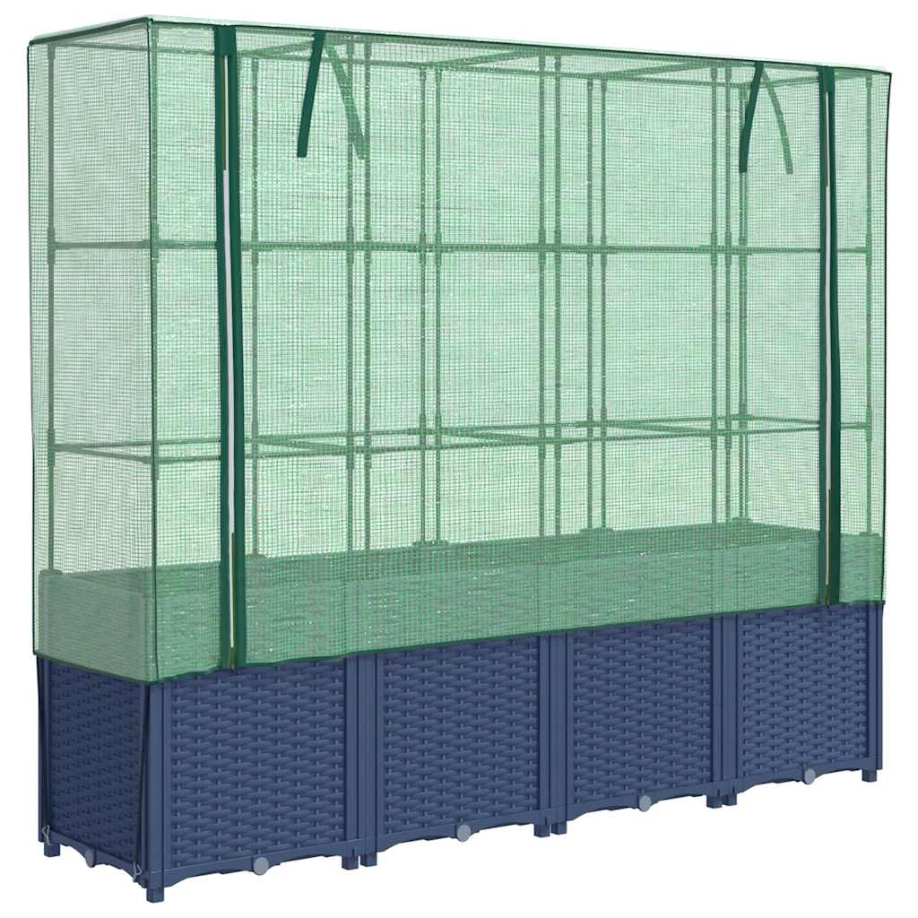 VidaXL Plantenbak verhoogd met kashoes 160x40x153 cm rotanlook