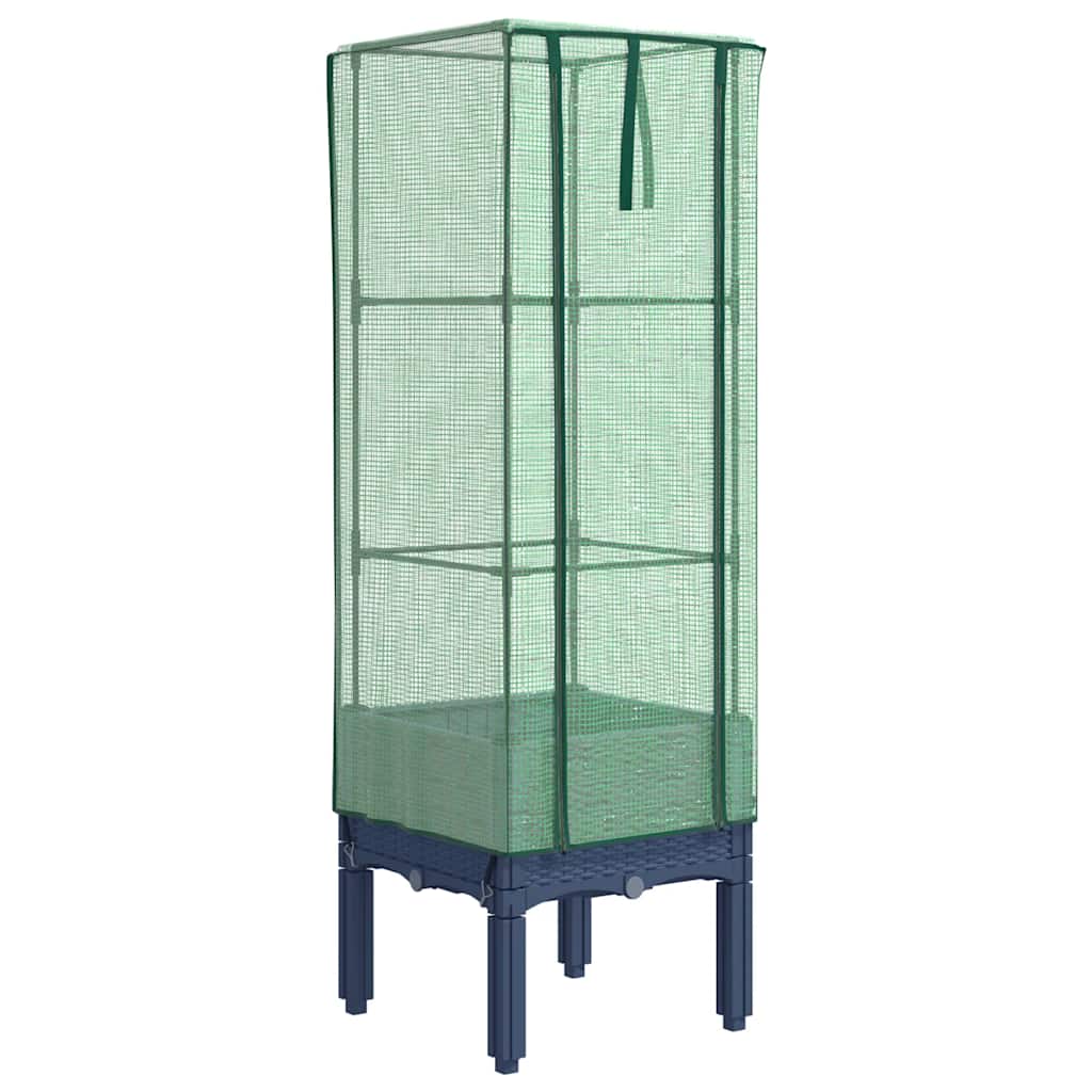 Vidaxl plantenbak verhoogd met kashoes 40x40x140 cm rotanlook