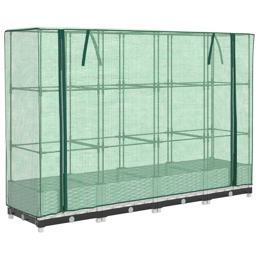 VidaXL Plantenbak verhoogd met kashoes 160x40x123 cm rotanlook