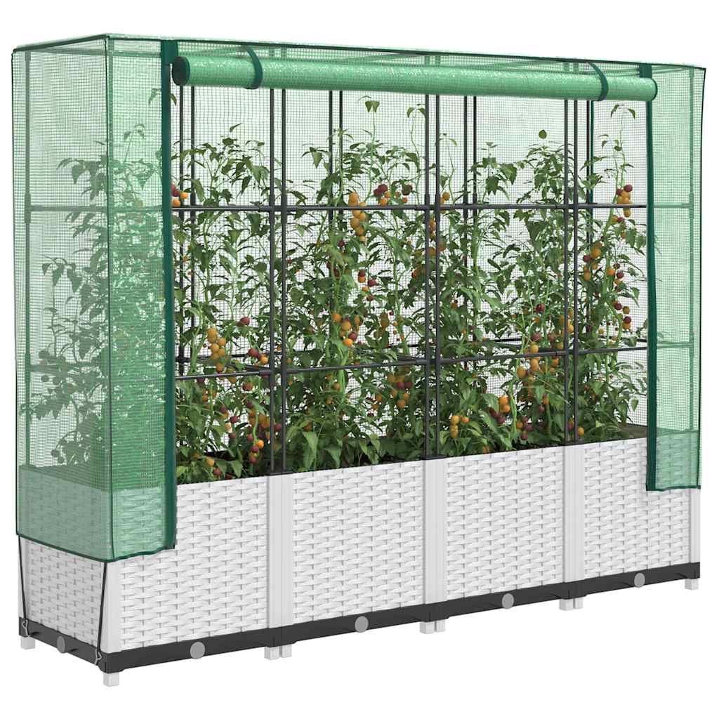 VidaXL Plantenbak verhoogd met kashoes 160x40x138 cm rotanlook