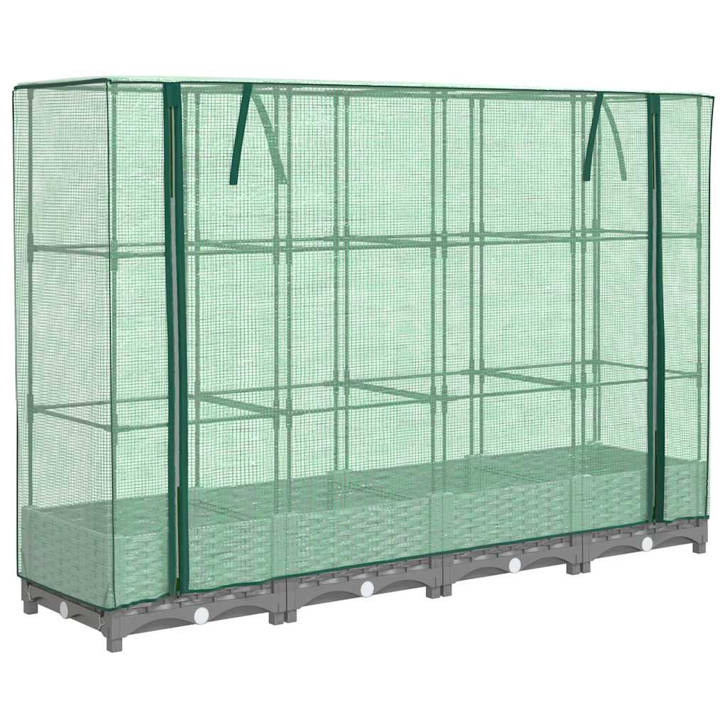 VidaXL Plantenbak verhoogd met kashoes 160x40x123 cm rotanlook