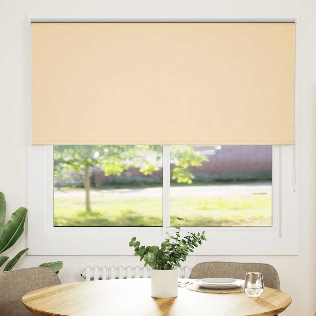 Vidaxl rolgordijn verduisterend 145x130 cm stofbreedte 141,6 cm beige