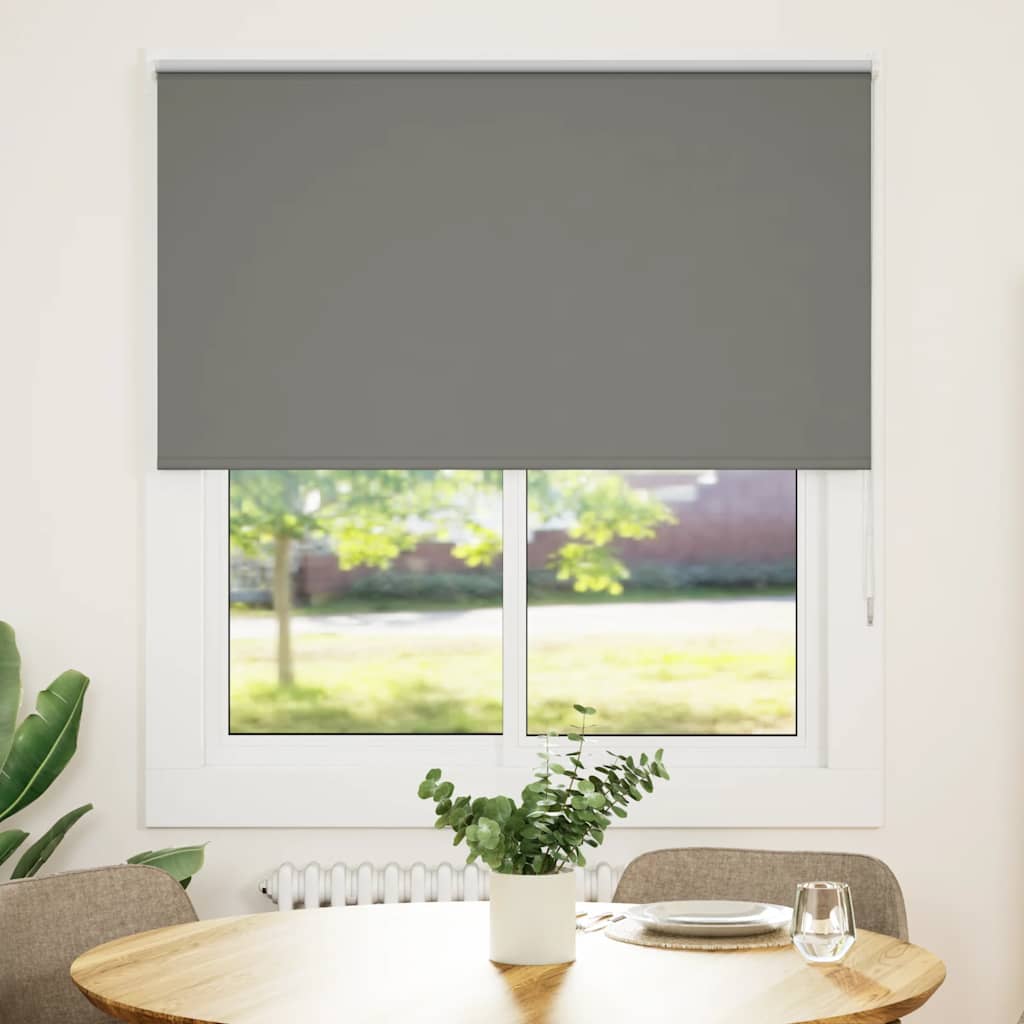 Vidaxl rolgordijn verduisterend 140x130 cm stofbreedte 136,6 cm grijs