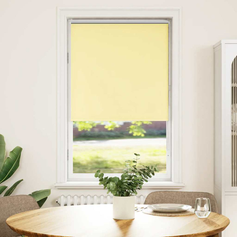 Vidaxl rolgordijn verduisterend 80x130 cm stofbreedte 75,7cm geel