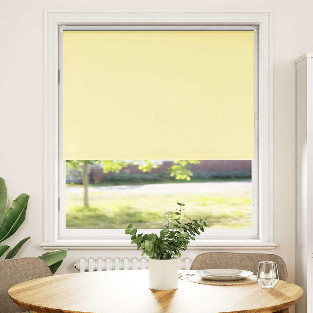 Vidaxl rolgordijn verduisterend 100x130cm stofbreedte 95,7cm geel