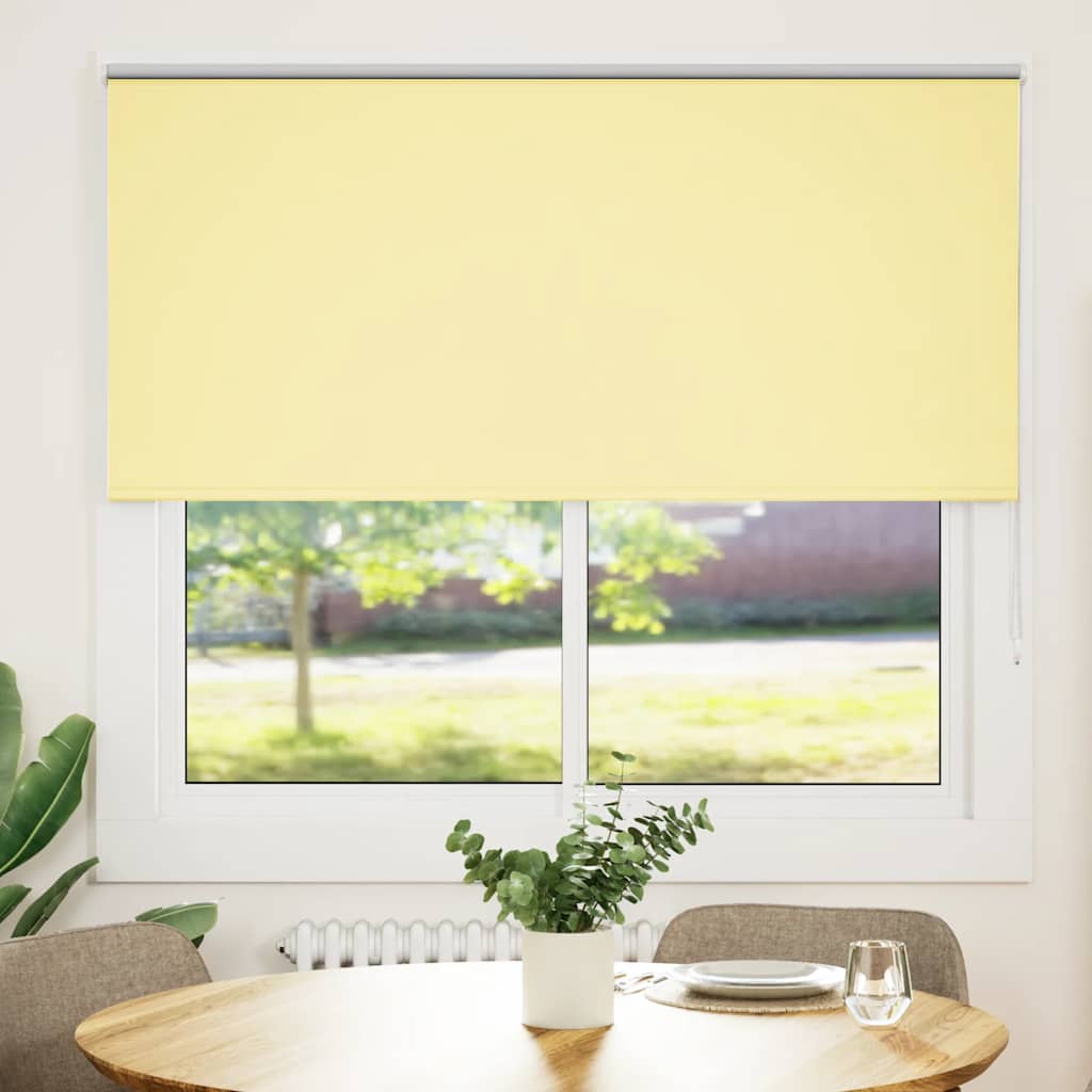 Vidaxl rolgordijn verduisterend 150x150 cm stofbreedte 146,6 cm geel