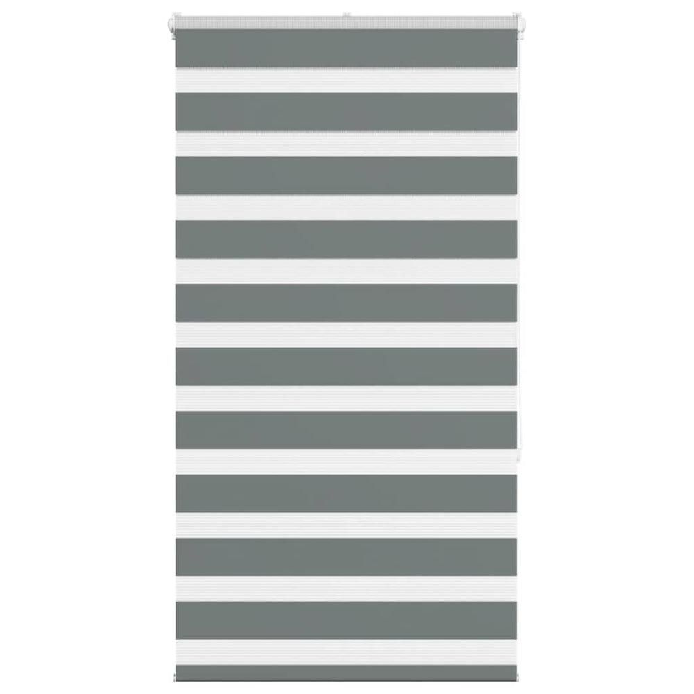 Vidaxl zebra rolgordijn 80x150 cm stofbreedte 75,9 cm donkergrijs