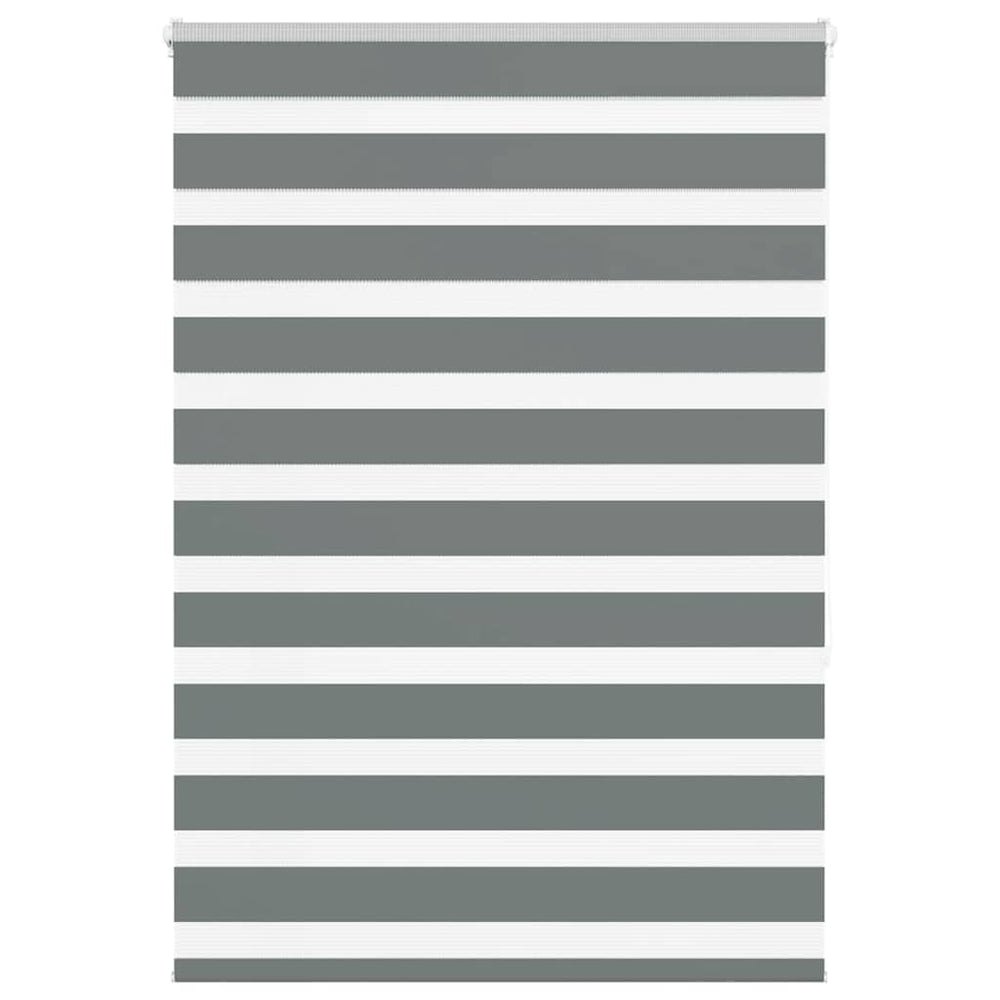 Vidaxl zebra rolgordijn 105x150 cm stofbreedte 100,9 cm donkergrijs