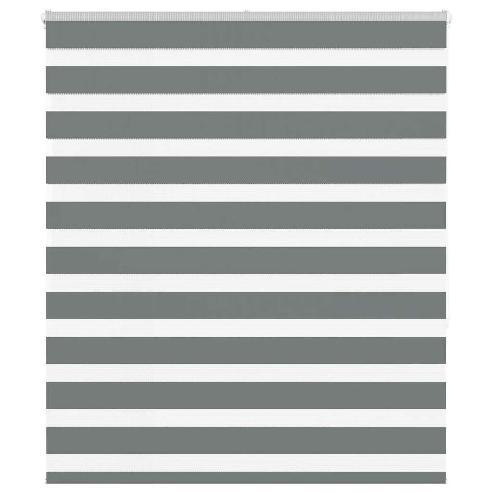 Vidaxl zebra rolgordijn 130x150 cm stofbreedte 125,9 cm donkergrijs