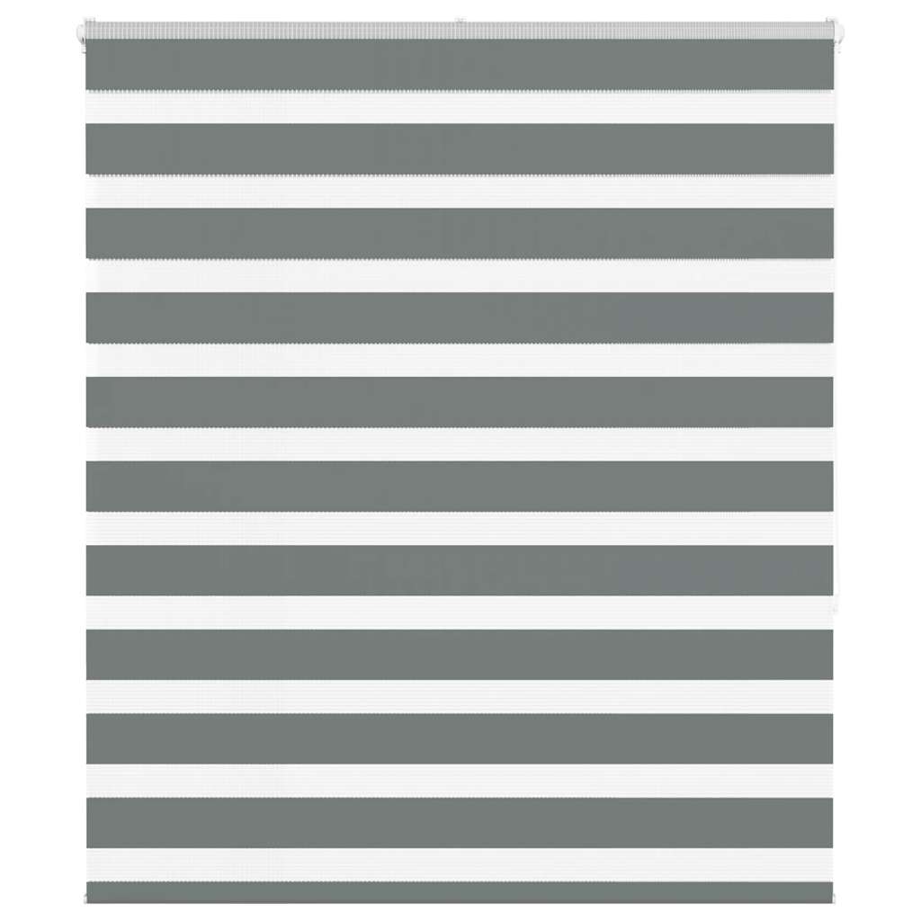 Vidaxl zebra rolgordijn 135x150 cm stofbreedte 130,9 cm donkergrijs
