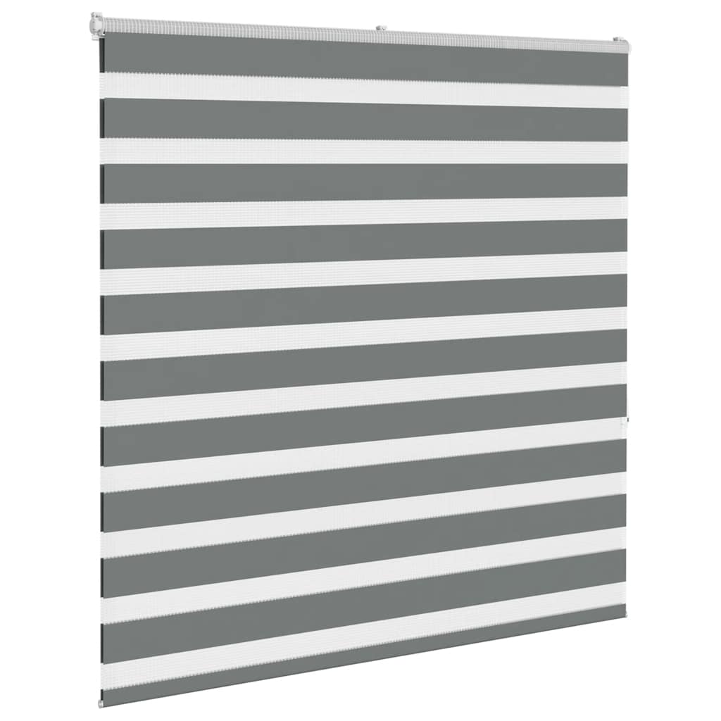 Vidaxl zebra rolgordijn 140x150 cm stofbreedte 135,9 cm donkergrijs