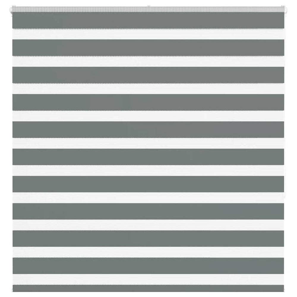Vidaxl zebra rolgordijn 145x150 cm stofbreedte 140,9 cm donkergrijs