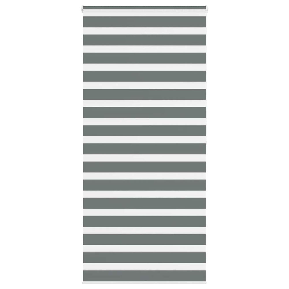 Vidaxl zebra rolgordijn 100x200 cm stofbreedte 95,9 cm donkergrijs