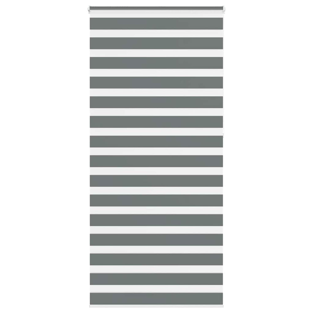 Vidaxl zebra rolgordijn 105x230 cm stofbreedte 100,9 cm donkergrijs