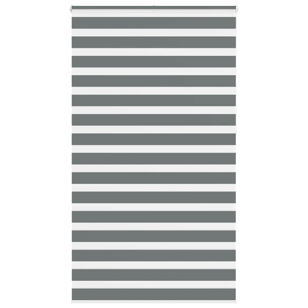 Vidaxl zebra rolgordijn 130x230 cm stofbreedte 125,9 cm donkergrijs