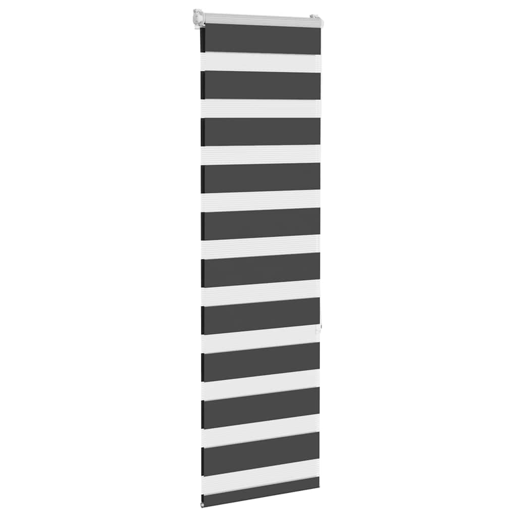 Vidaxl zebra rolgordijn 50x150 cm stofbreedte 45,9cm zwart
