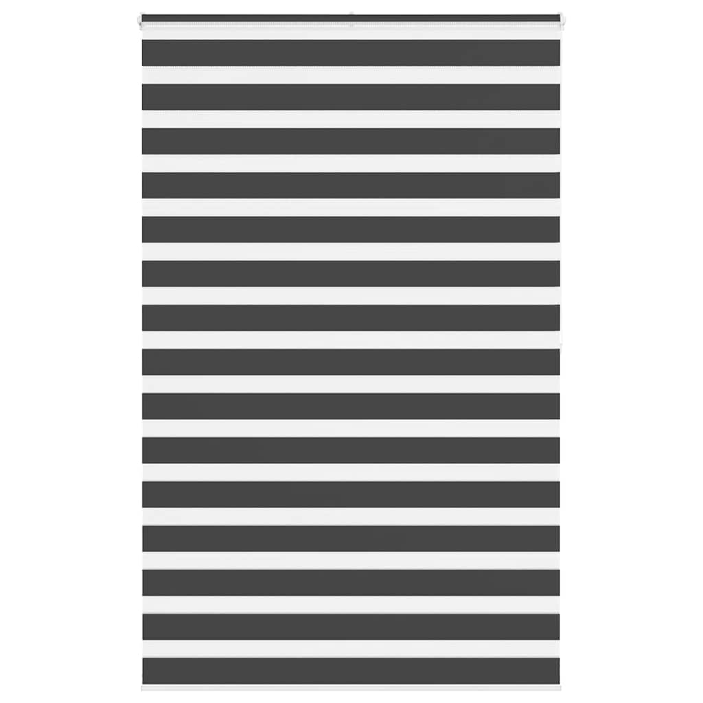 Vidaxl zebra rolgordijn 150x200 cm stofbreedte 145,9 cm zwart