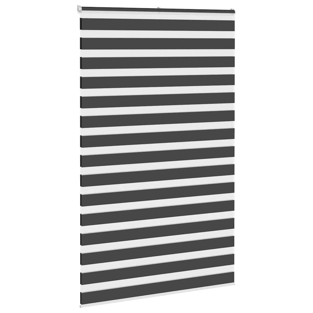 Vidaxl zebra rolgordijn 150x200 cm stofbreedte 145,9 cm zwart