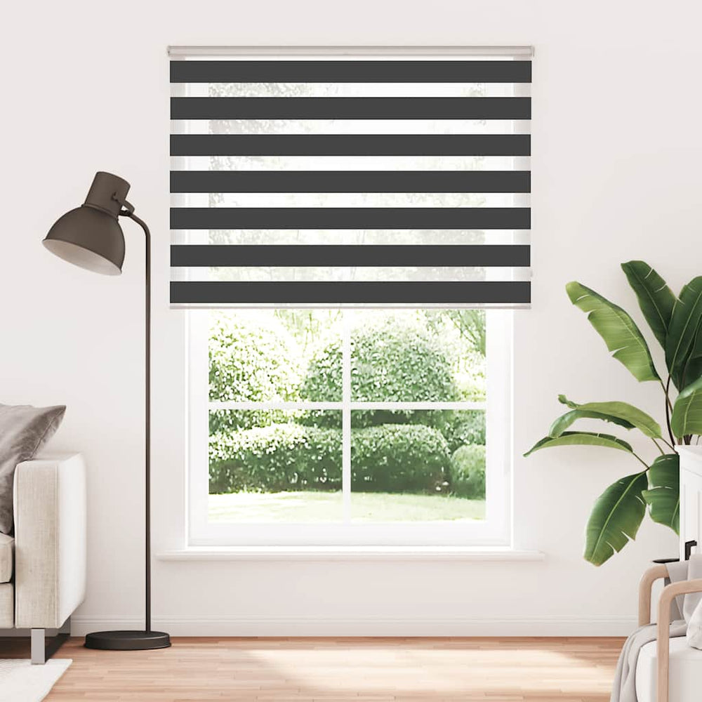 Vidaxl zebra rolgordijn 165x200 cm stofbreedte 160,9 cm zwart