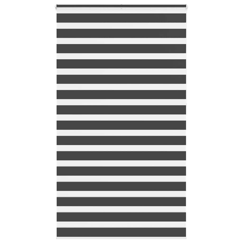 Vidaxl zebra rolgordijn 125x230 cm stofbreedte 120,9 cm zwart