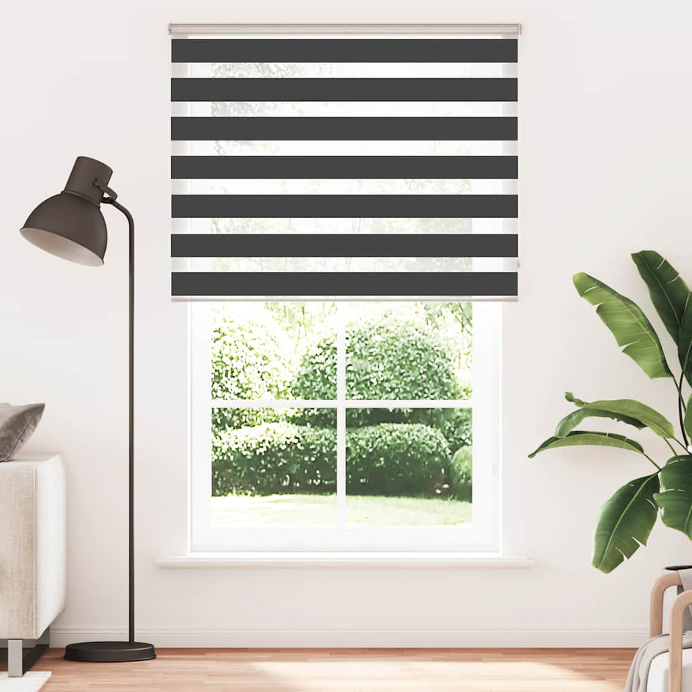 Vidaxl zebra rolgordijn 140x230 cm stofbreedte 135,9 cm zwart