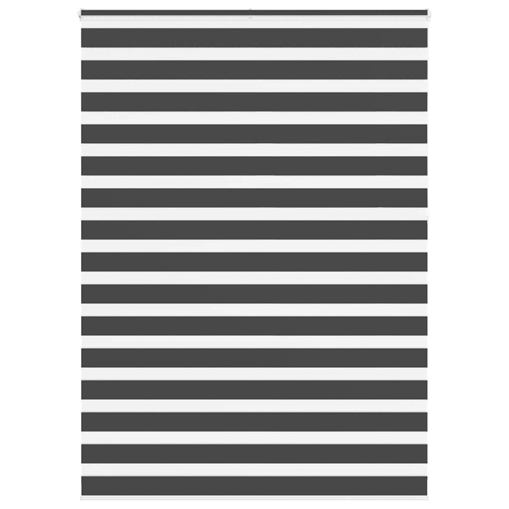 Vidaxl zebra rolgordijn 165x230 cm stofbreedte 160,9 cm zwart