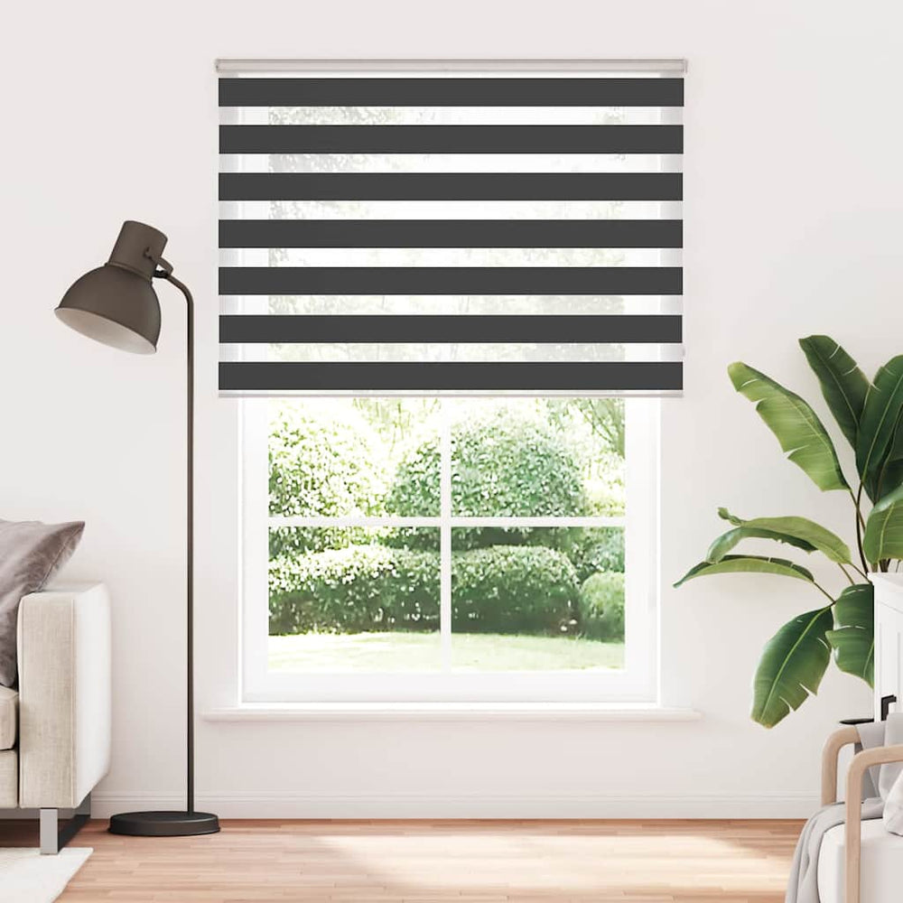 Vidaxl zebra rolgordijn 165x230 cm stofbreedte 160,9 cm zwart