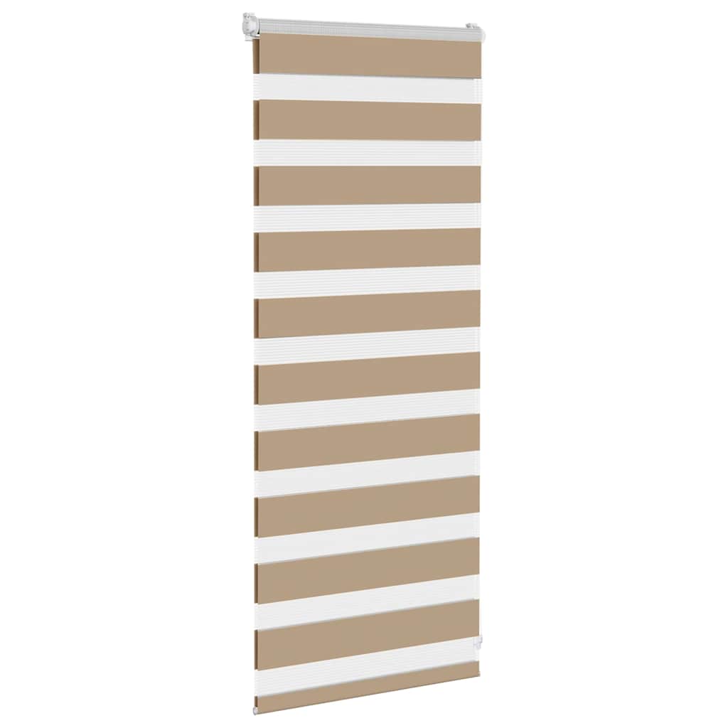 Vidaxl zebragordijn 60x100 cm stofbreedte 55,9 cm polyester zandbruin