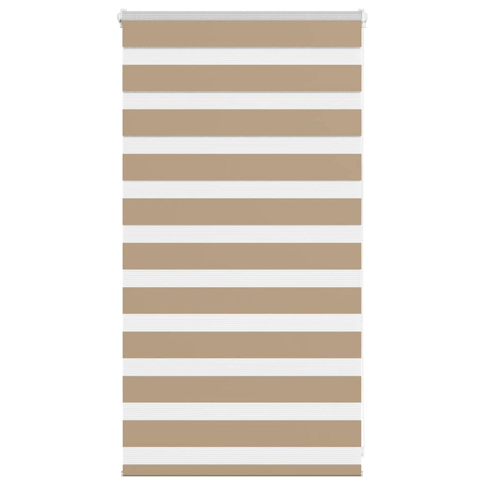 Vidaxl zebra blind 85x100 cm stofbreedte 80,9 cm polyester zandbruin