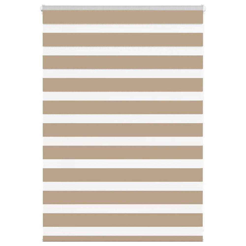 Vidaxl zebra blind 95x100 cm stofbreedte 90,9 cm polyester zandbruin