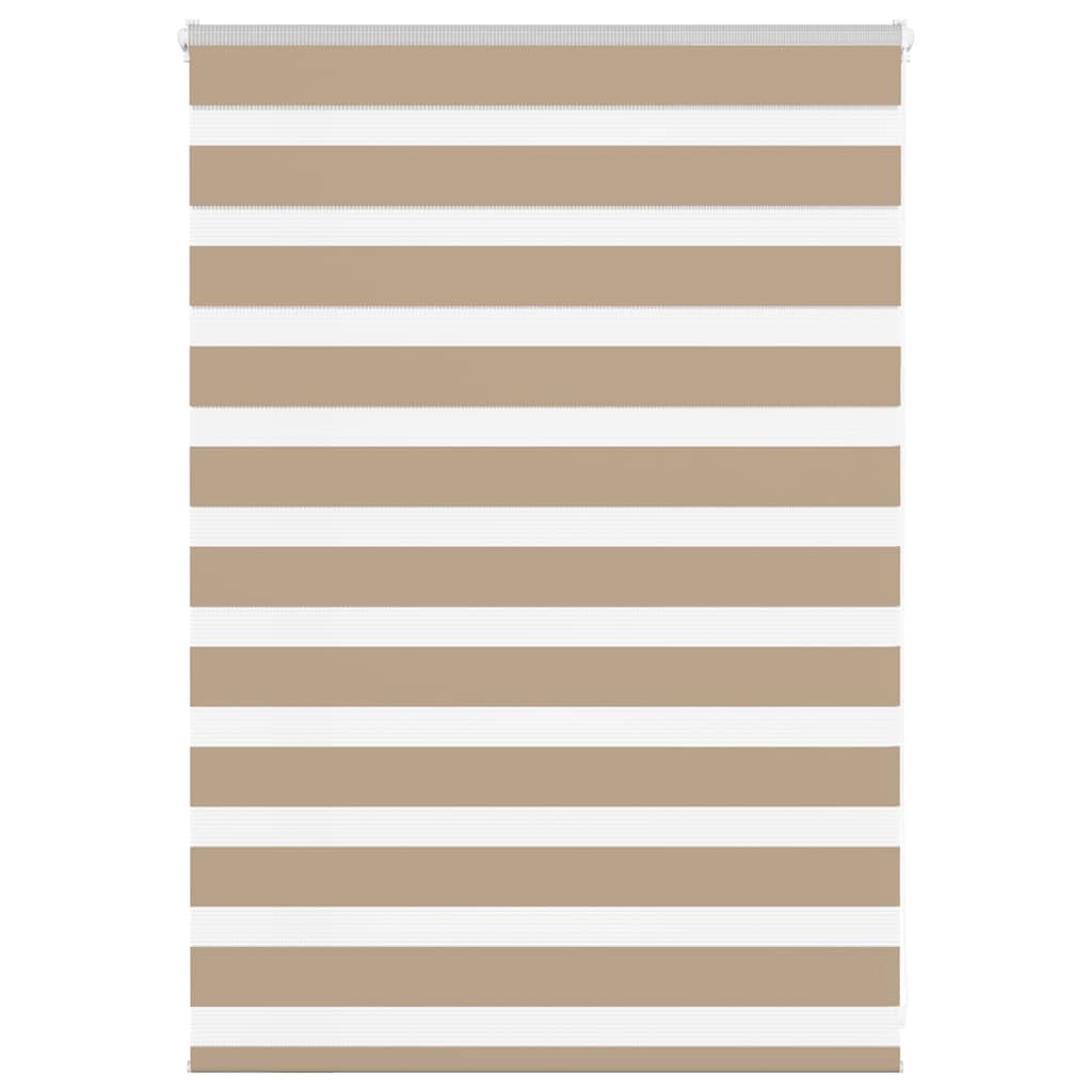 Vidaxl zebra blind 95x100 cm stofbreedte 90,9 cm polyester zandbruin