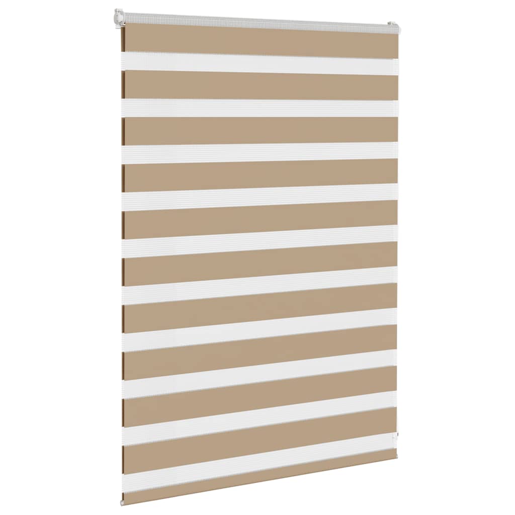 Vidaxl zebra blind 105x100 cm stofbreedte 100,9 cm polyester zandbruin