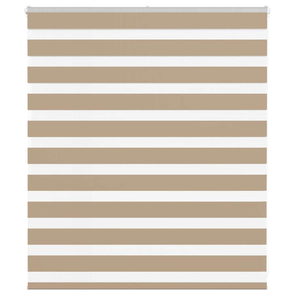 Vidaxl zebra blind 120x100 cm stofbreedte 115,9 cm polyester zandbruin