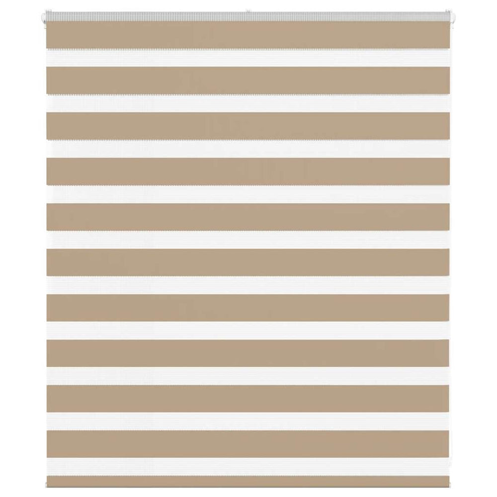 Vidaxl zebra blind 125x100 cm stofbreedte 120,9 cm polyester zandbruin