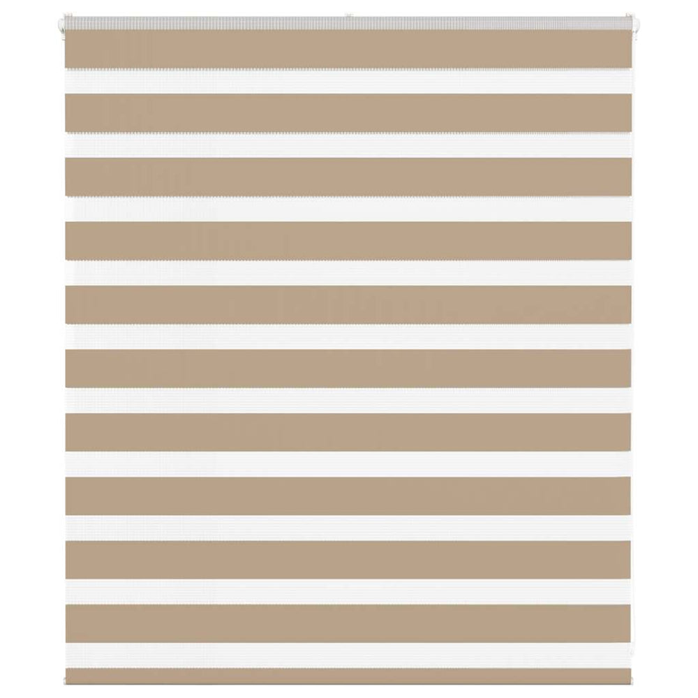 Vidaxl zebra blind 135x100 cm stofbreedte 130,9 cm polyester zandbruin