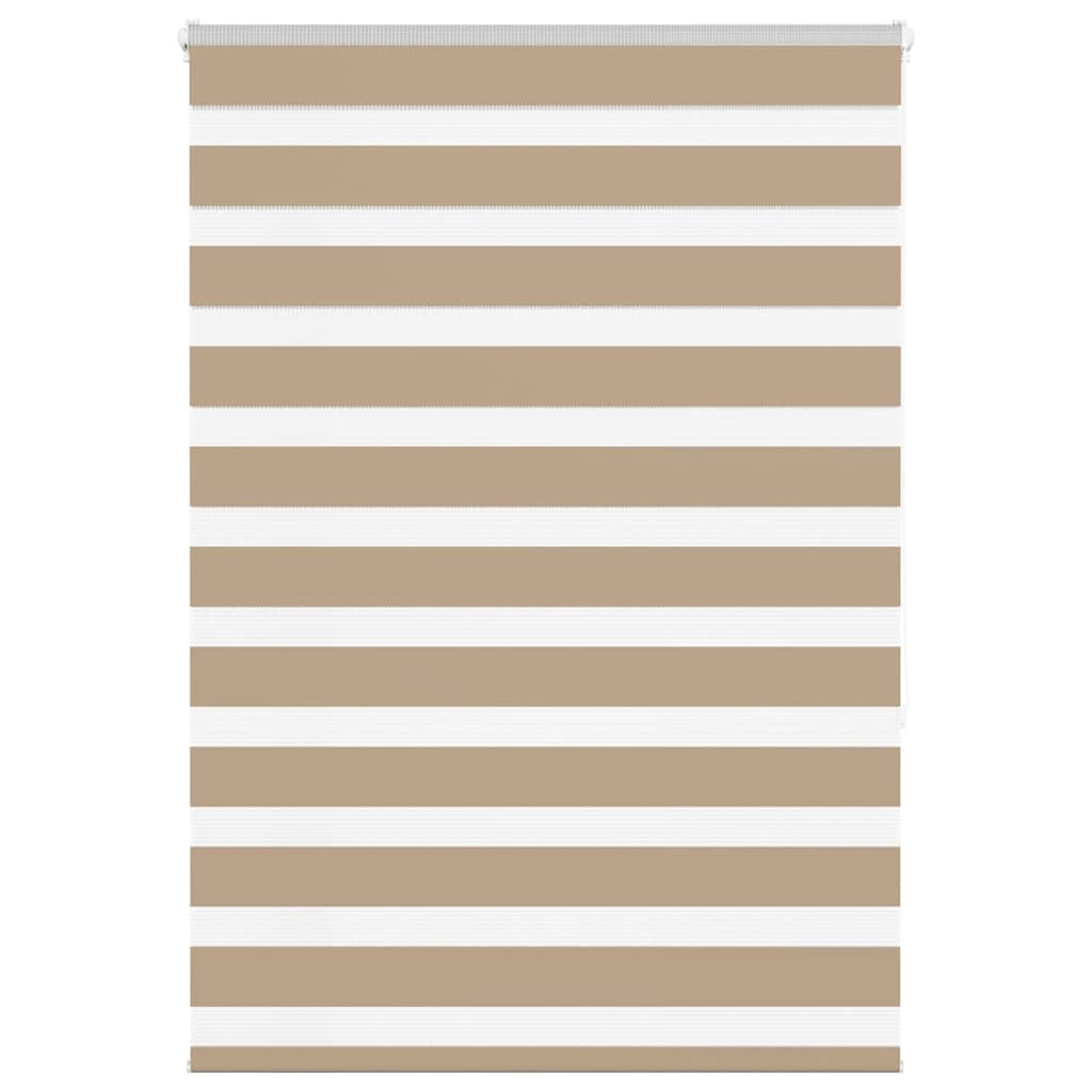 Vidaxl zebragordijn 105x150 cm stofbreedte 100,9 cm polyester zandbruin
